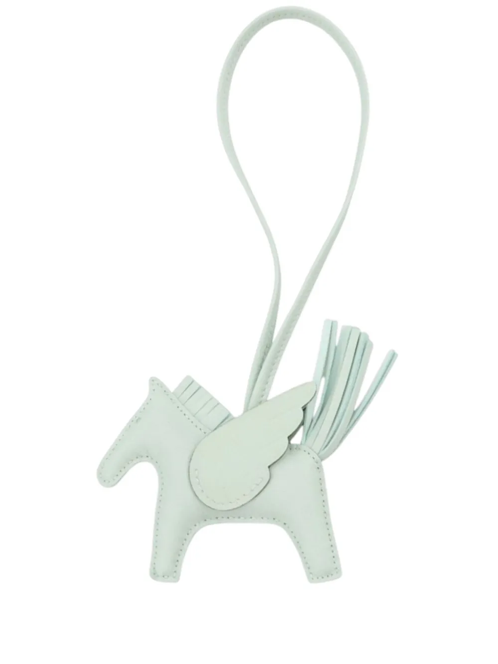 Hermès Pre-Owned 2024 Milo Lambskin and Swift Grigri Rodeo Pegase Bag Charm PM - Verde