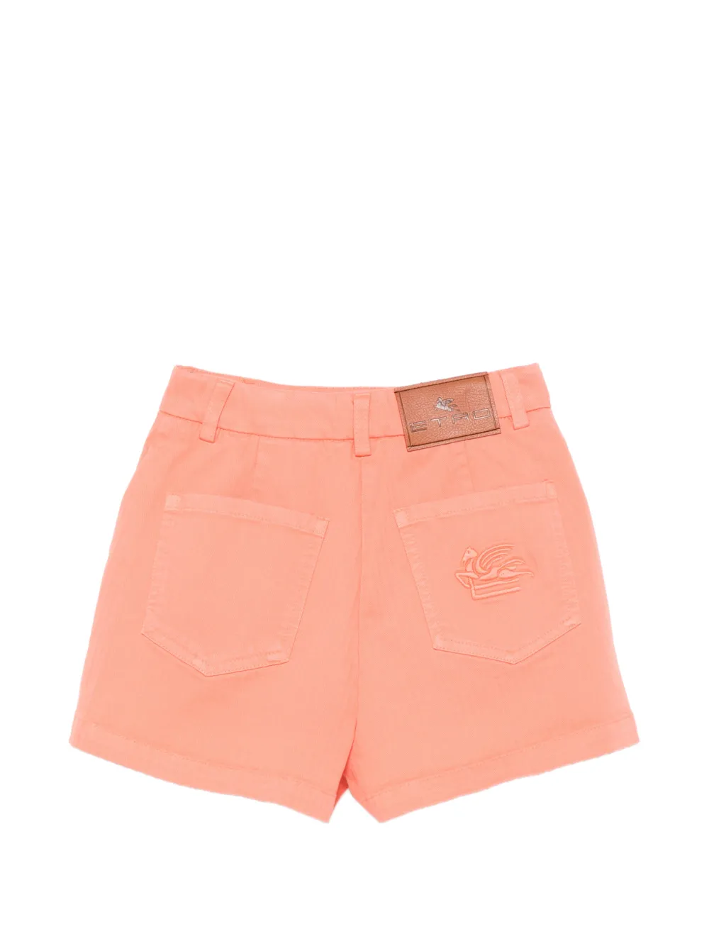  Etro Kids Logo-embroidered Shorts - Orange 