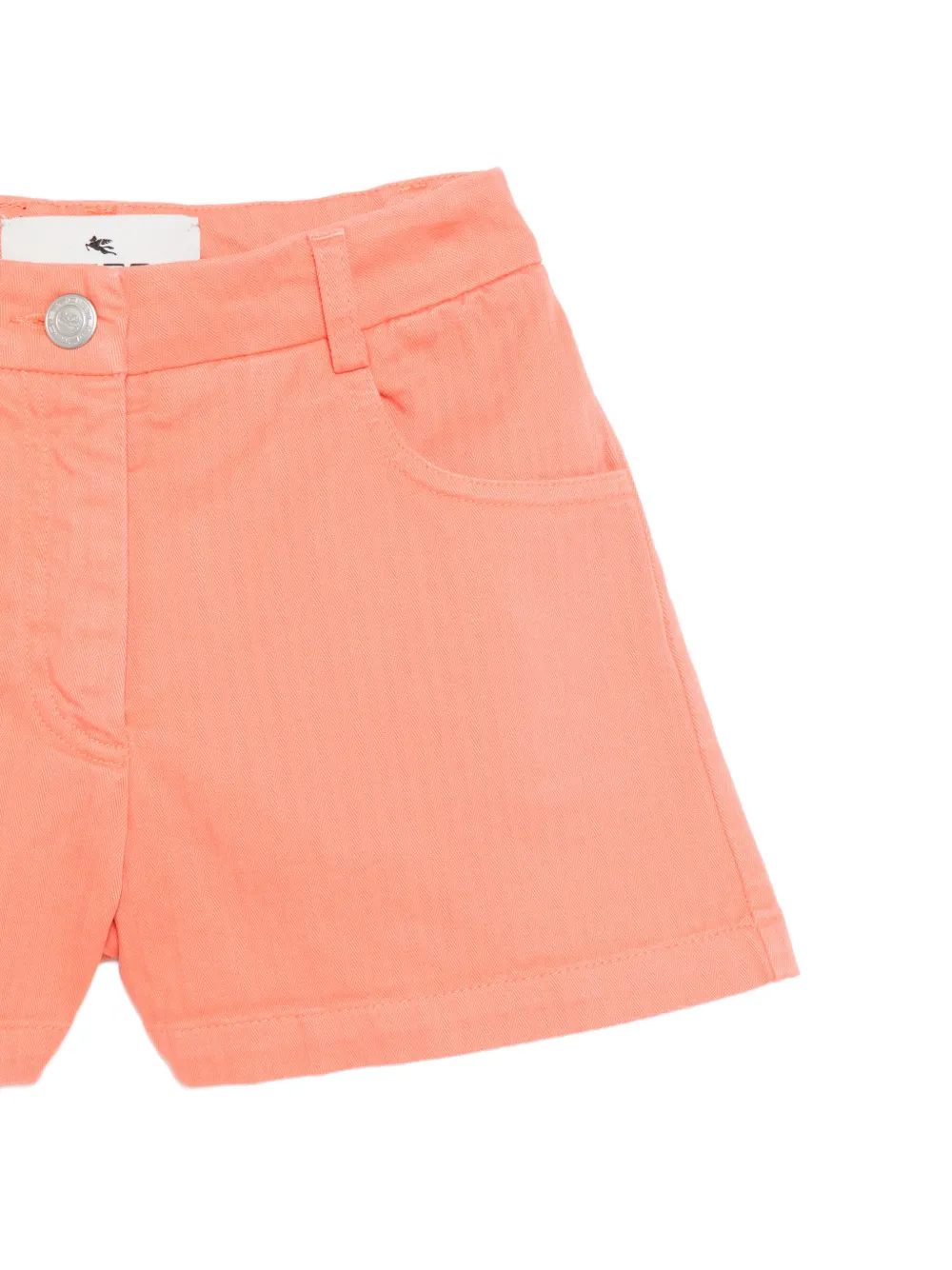  Etro Kids Logo-embroidered Shorts - Orange 