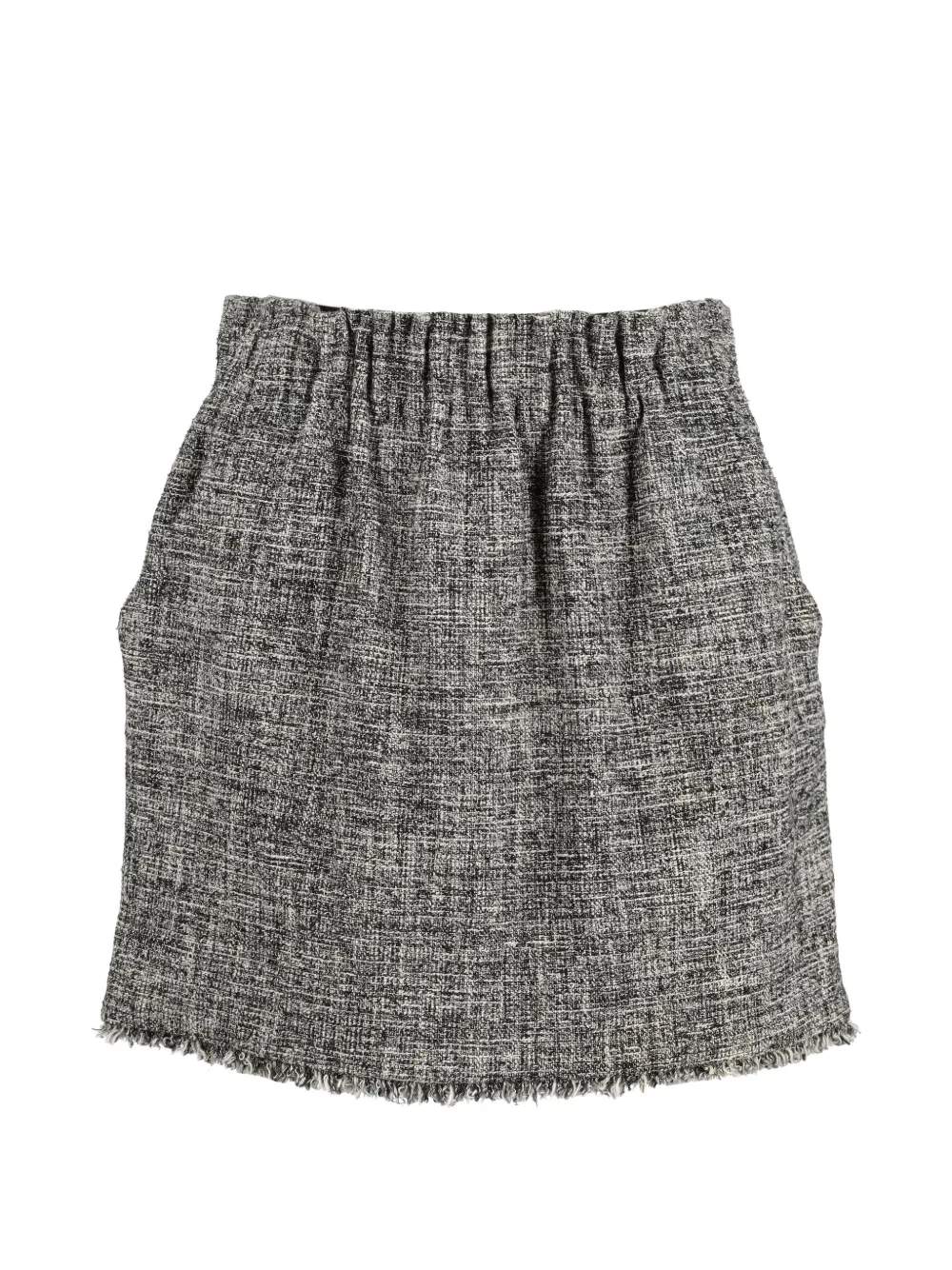 Pre-owned Msgm Elasticated-waist Mini Skirt In Gray