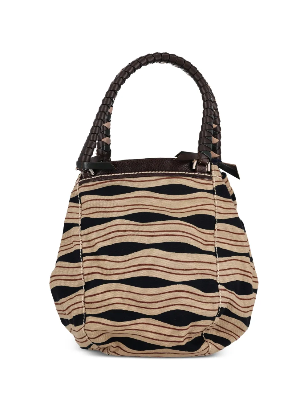 Malo Malo striped tote bag - Toni neutri