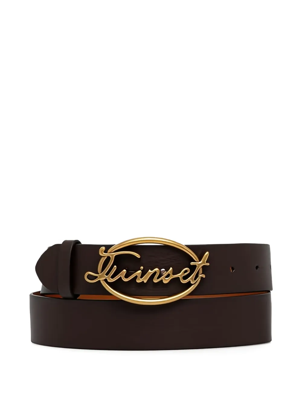 TWINSET signature plaque belt - Marrone