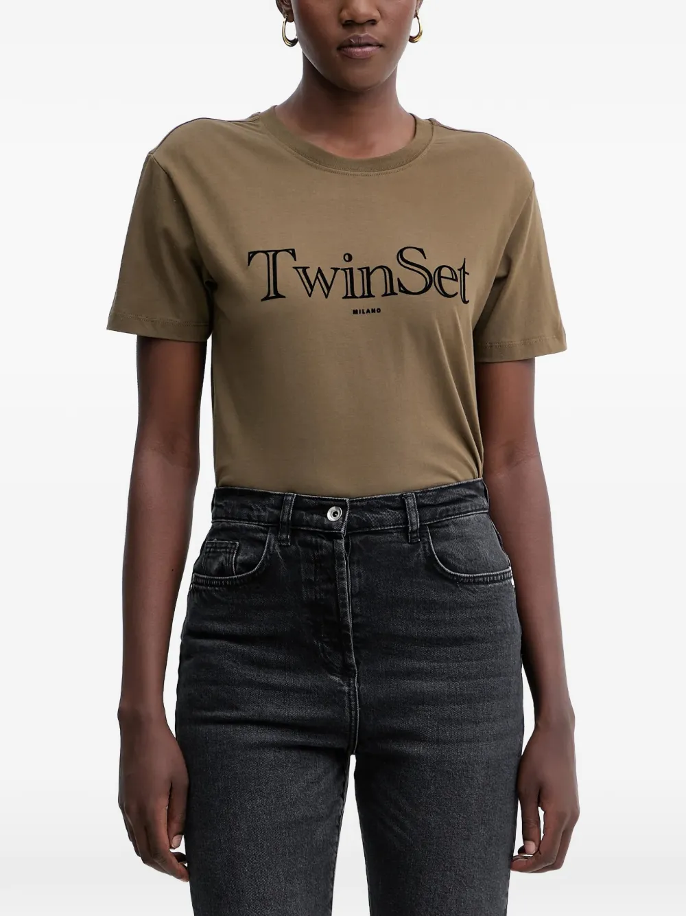 TWINSET graphic T-shirt - Marrone