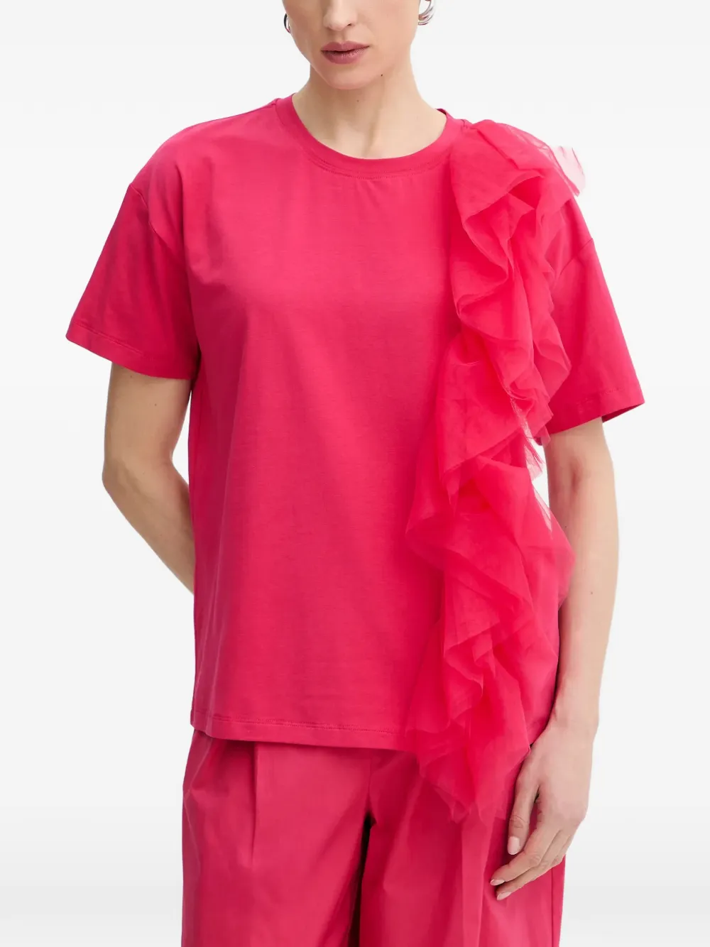 TWINSET ruffled T-shirt - Rosa