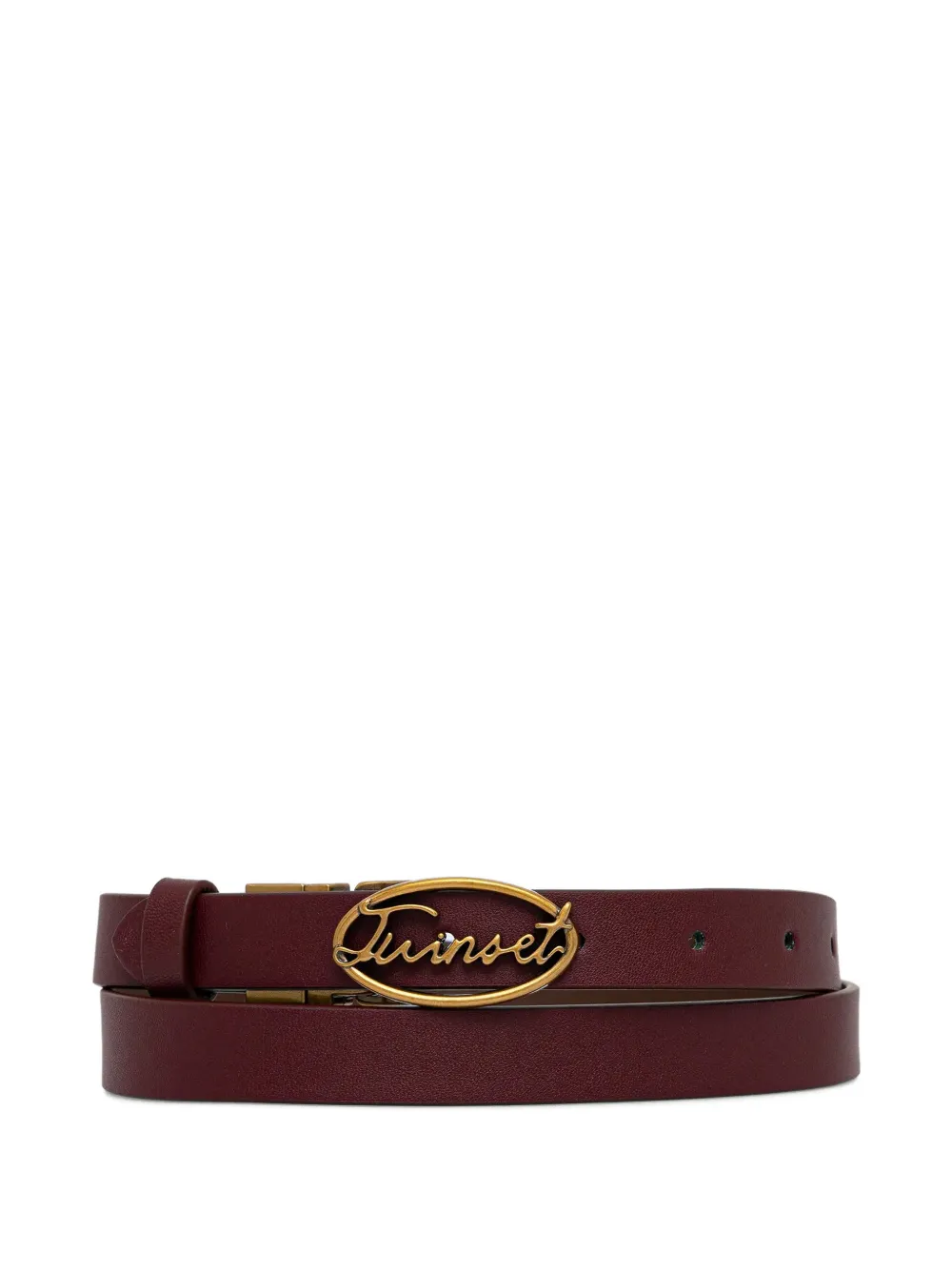 TWINSET logo-plaque belt - Marrone