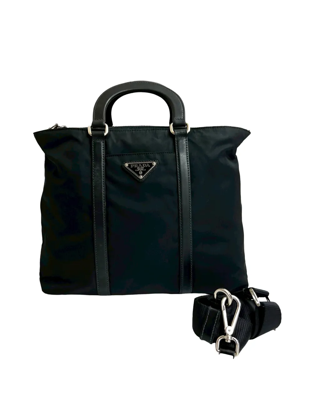 Prada Pre-Owned 2013-2025 Tessuto satchel - Nero