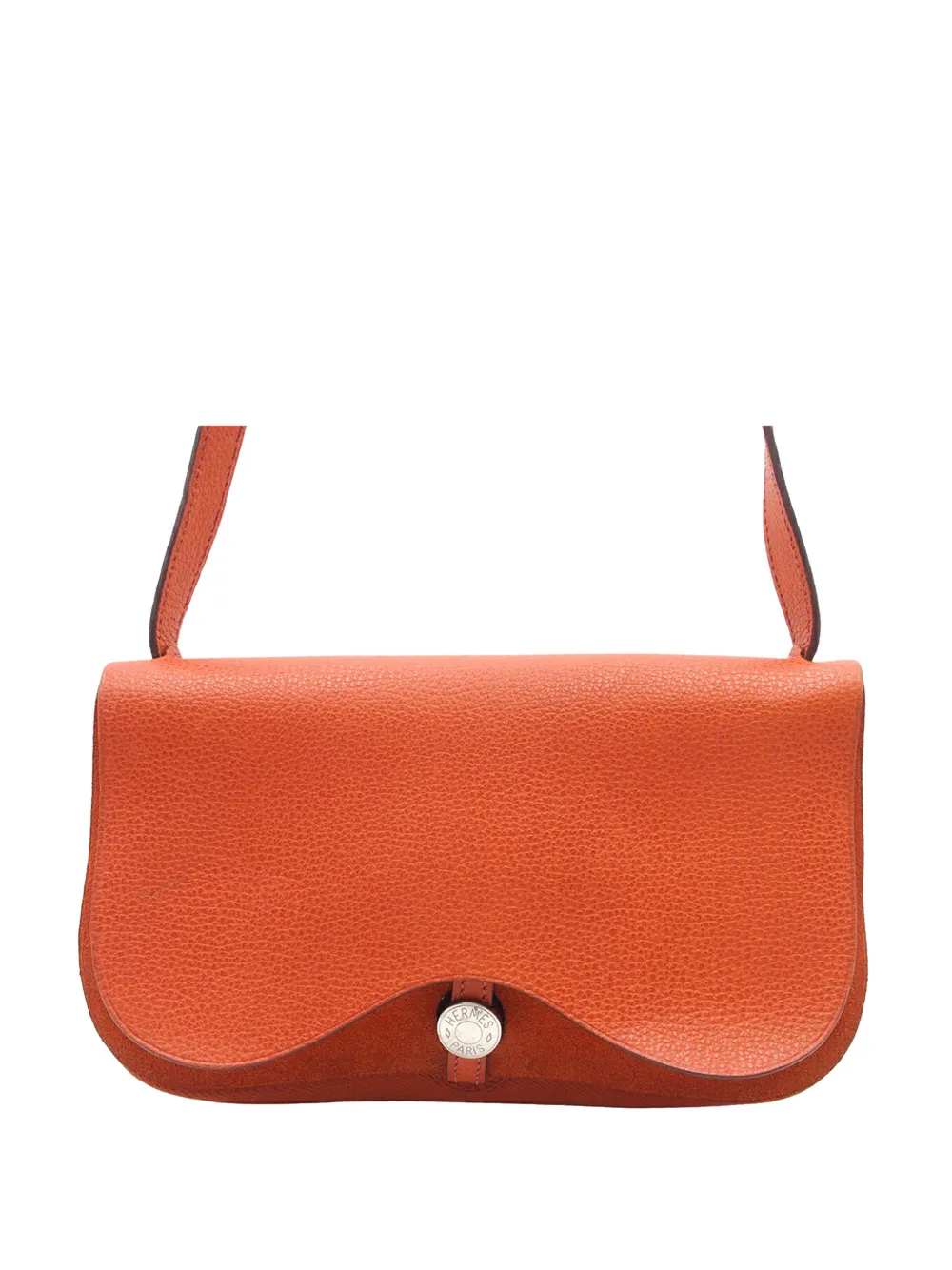 Hermès Pre-Owned 2005 Vache Liege and Toile Sac Colorado PM shoulder bag - Orange