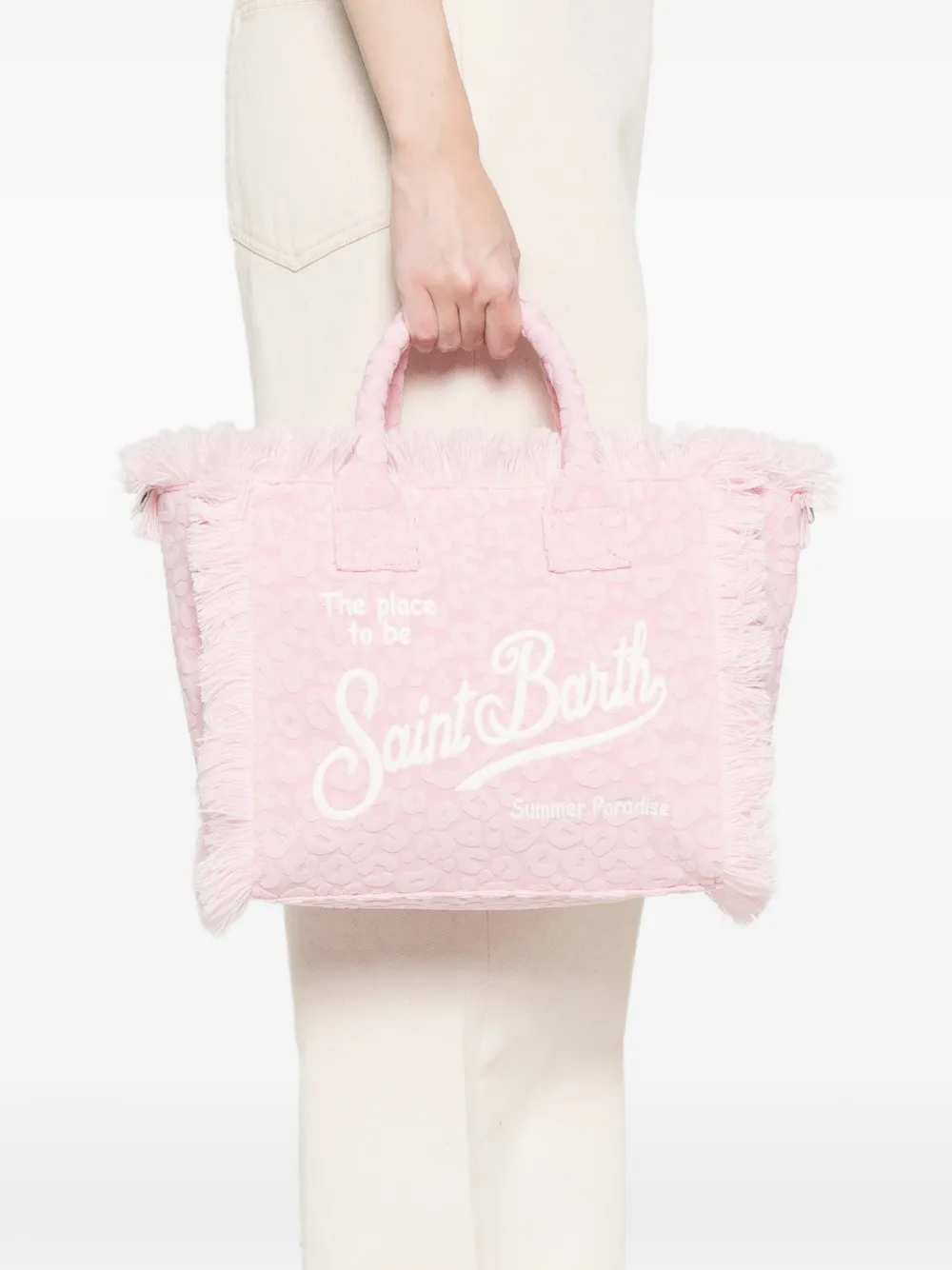 Fringed-Trim Tote Bag