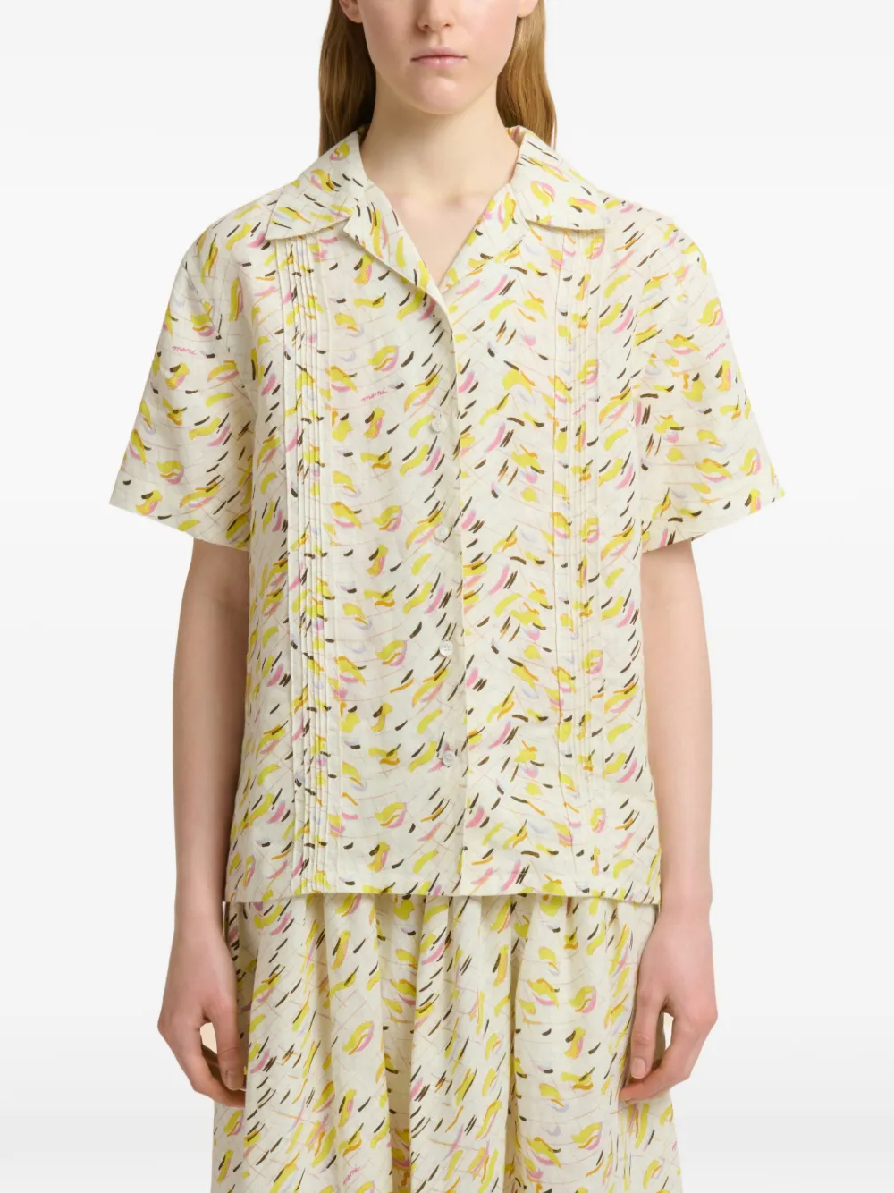 Marni Linnen blouse Wit