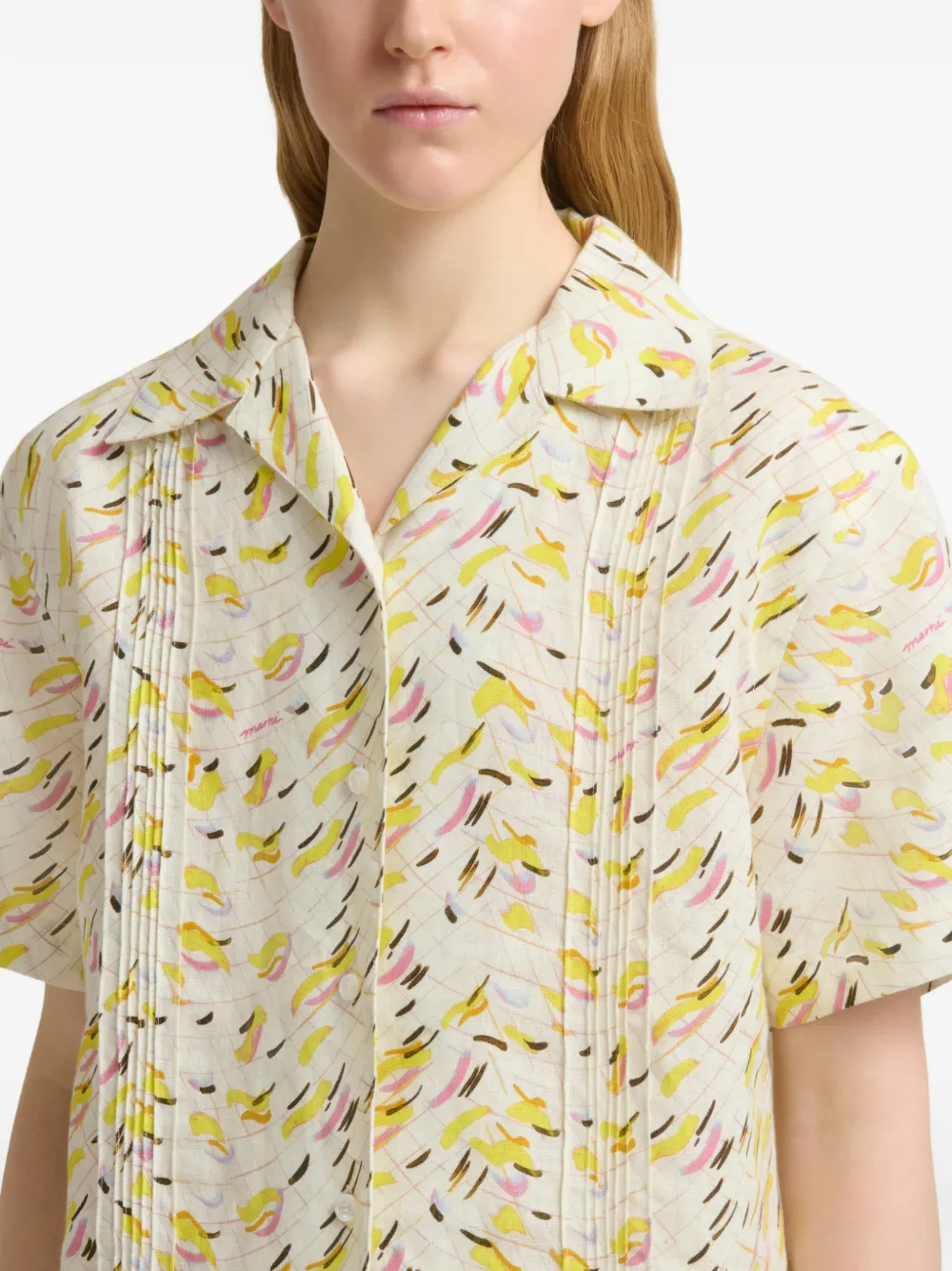 Marni Linnen blouse Wit
