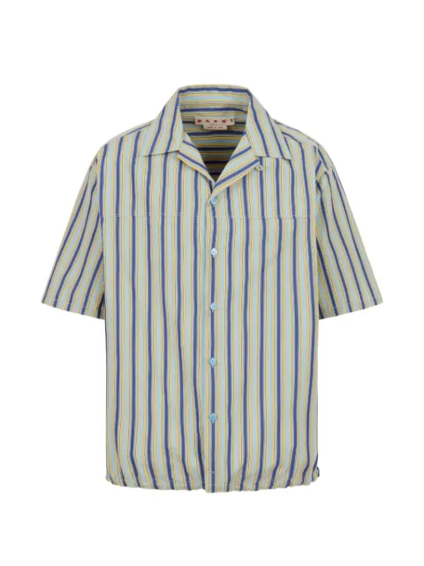 Marni striped drawstring shirt