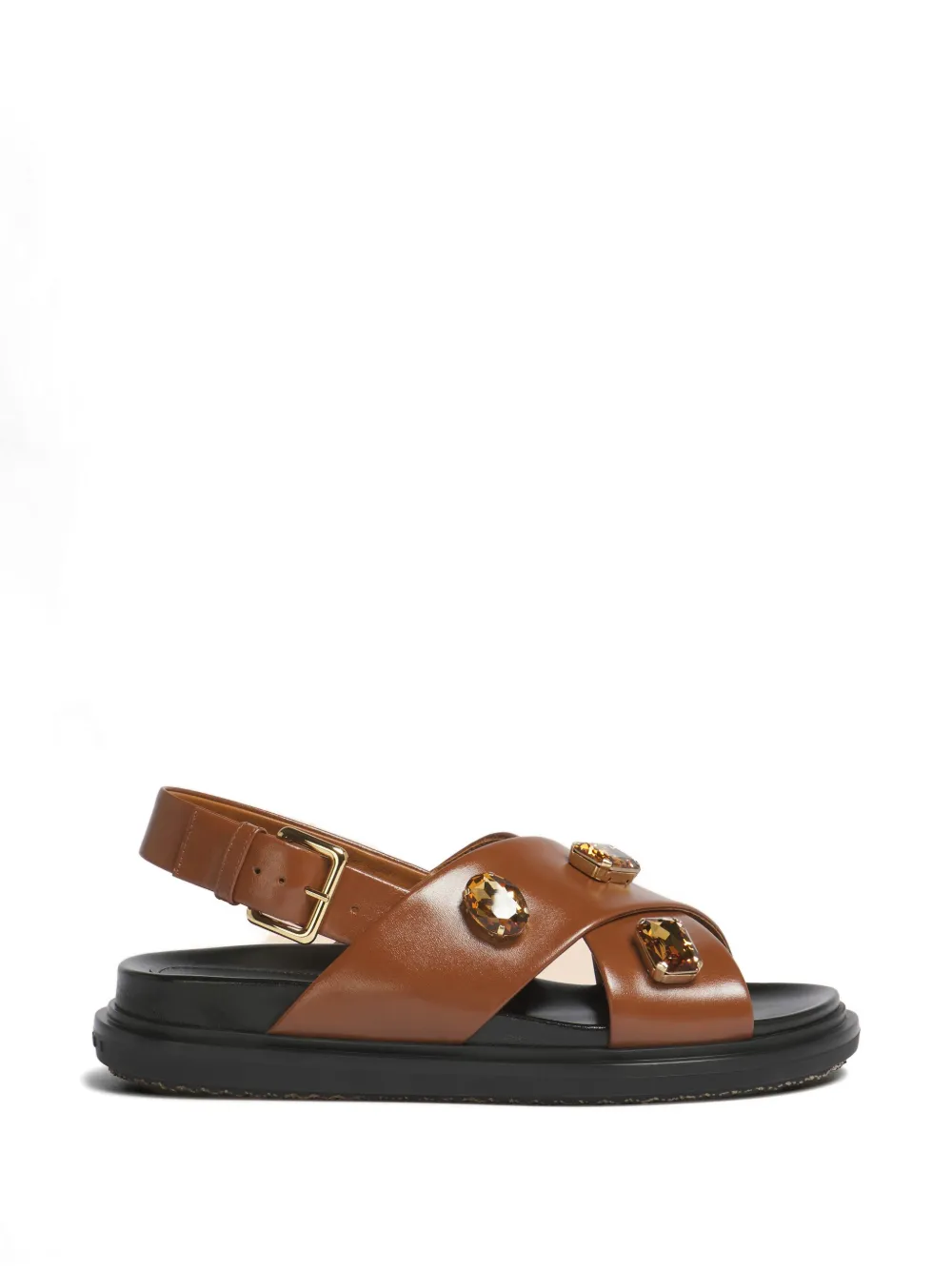 Marni Sandalen met kristallen Bruin