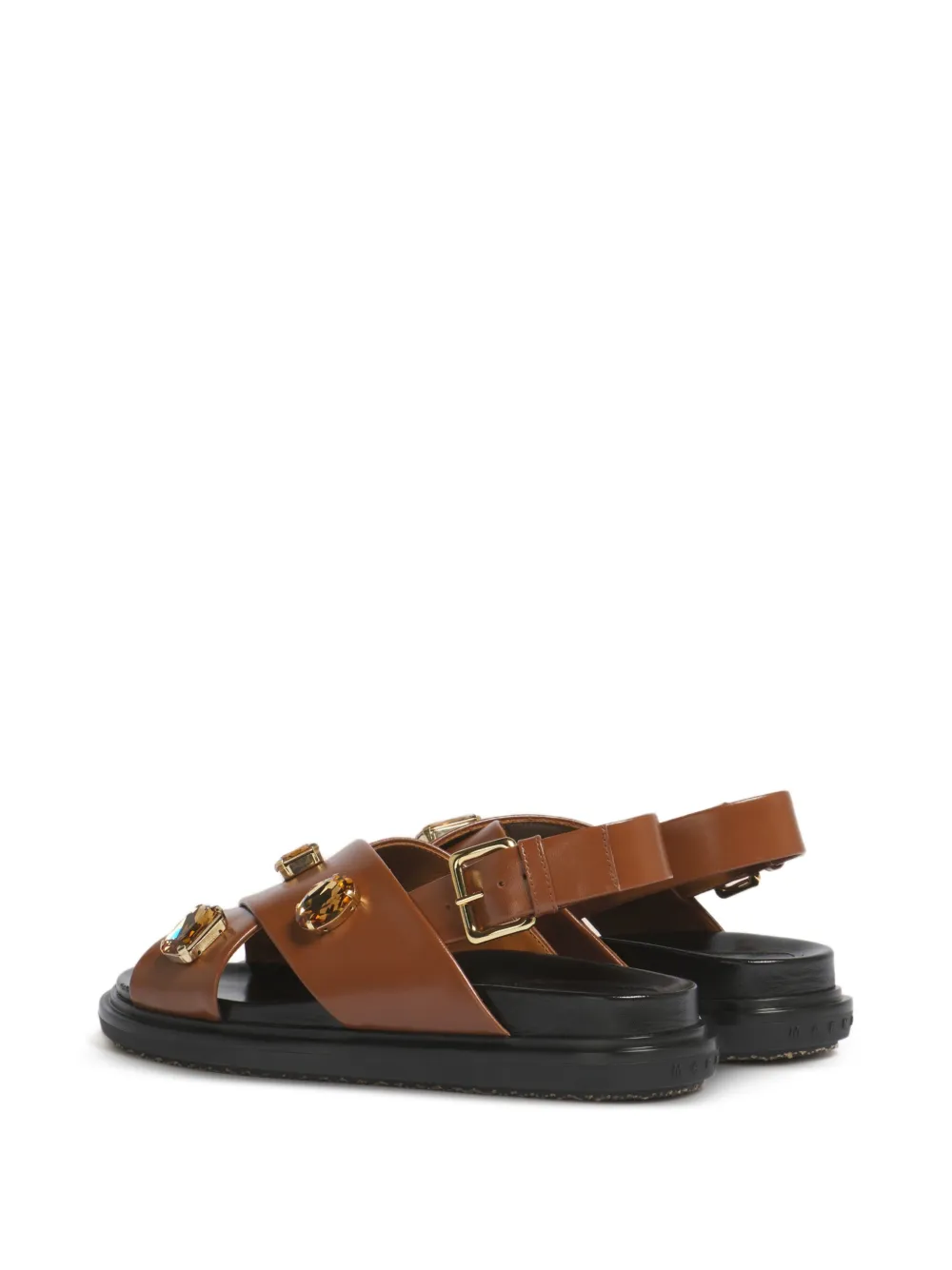 Marni Sandalen met kristallen Bruin