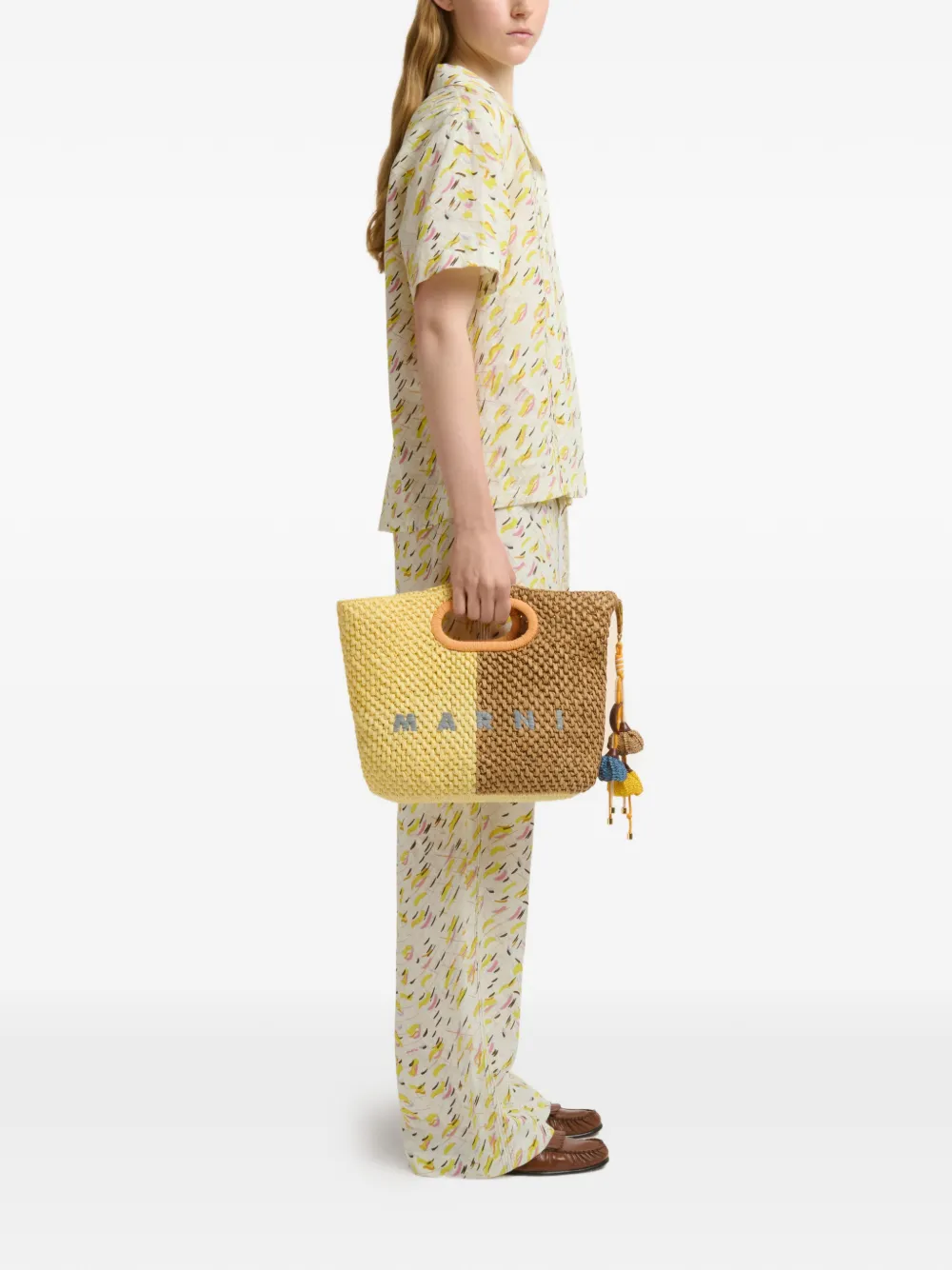  Marni Cutout Handles Clutch Bag - Yellow 