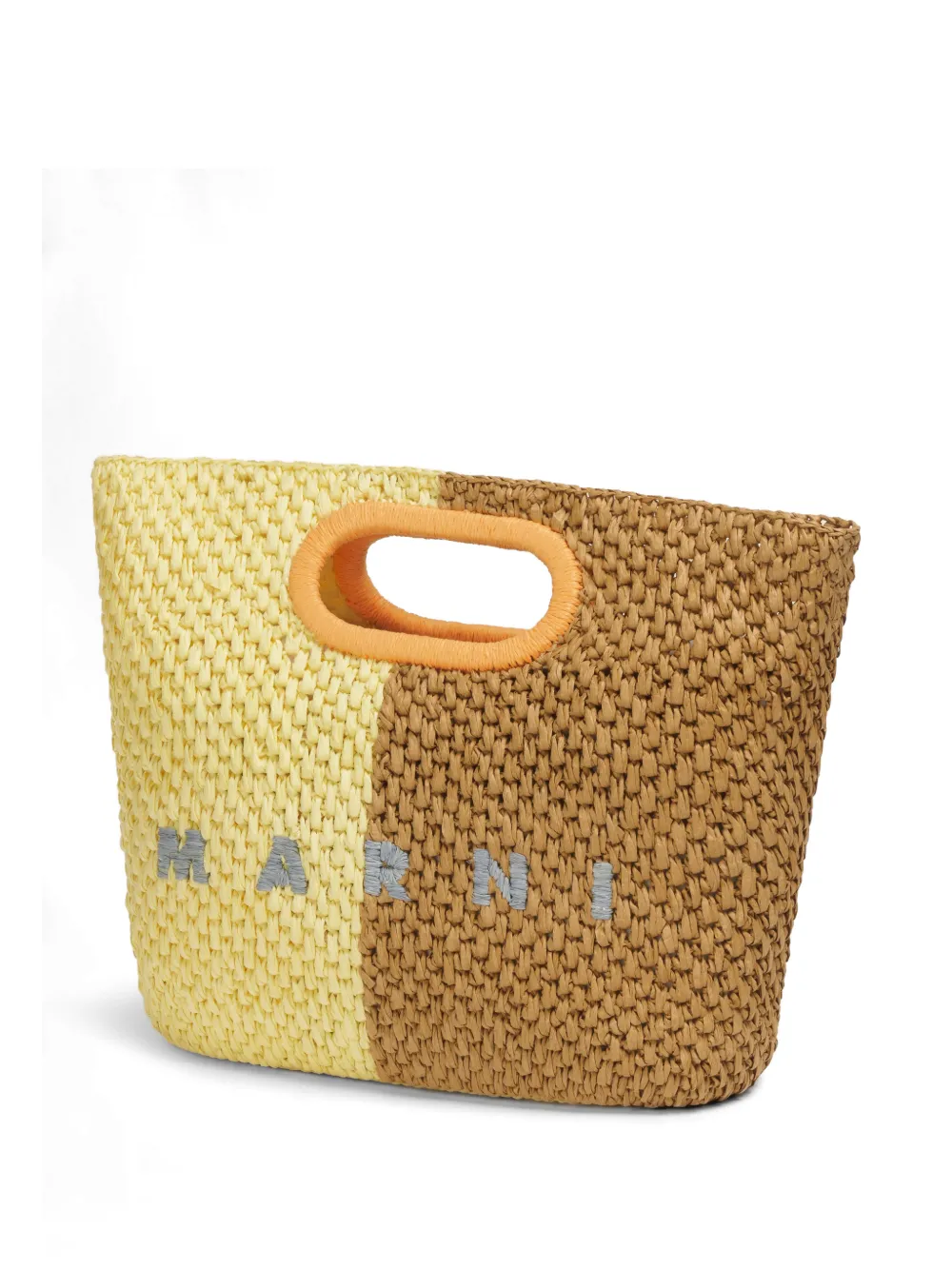 Marni Seaside raffia clutch Geel