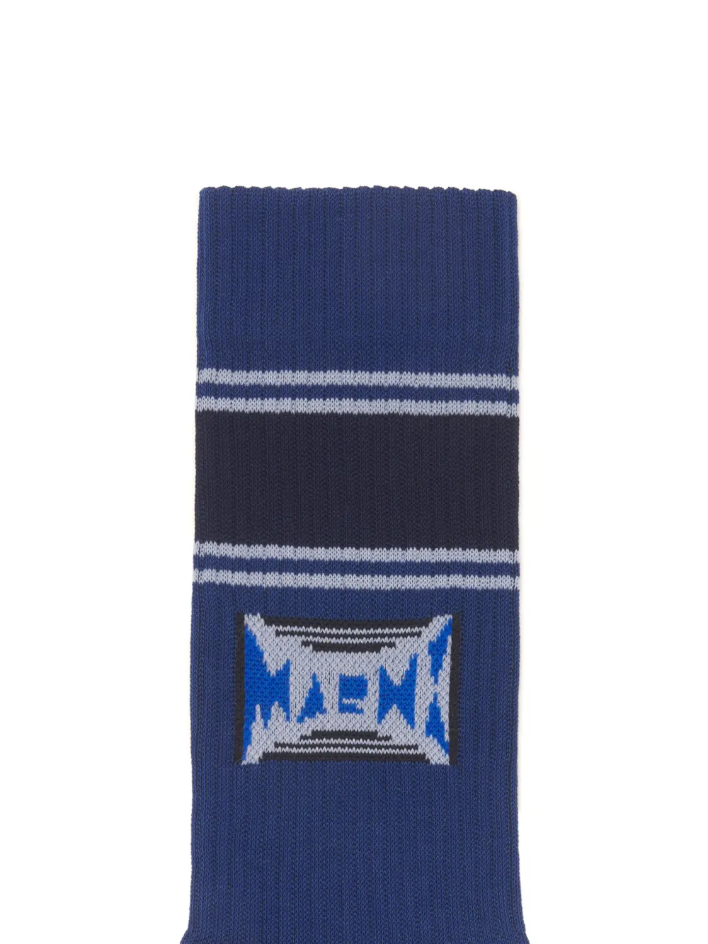  Marni Calcetines De Algodón De Rayas - Azul 