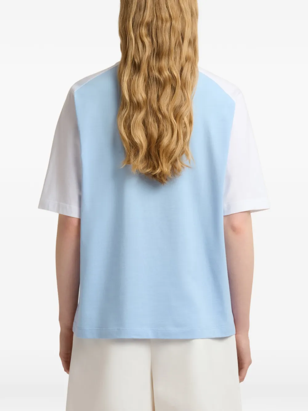 Marni Katoenen T-shirt met broderie anglaise voorkant Wit