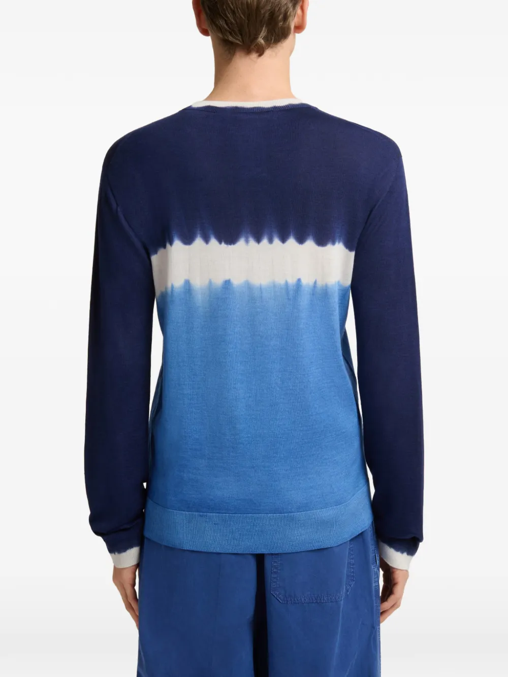 Marni Trui met ronde hals en tie-dye effect Blauw