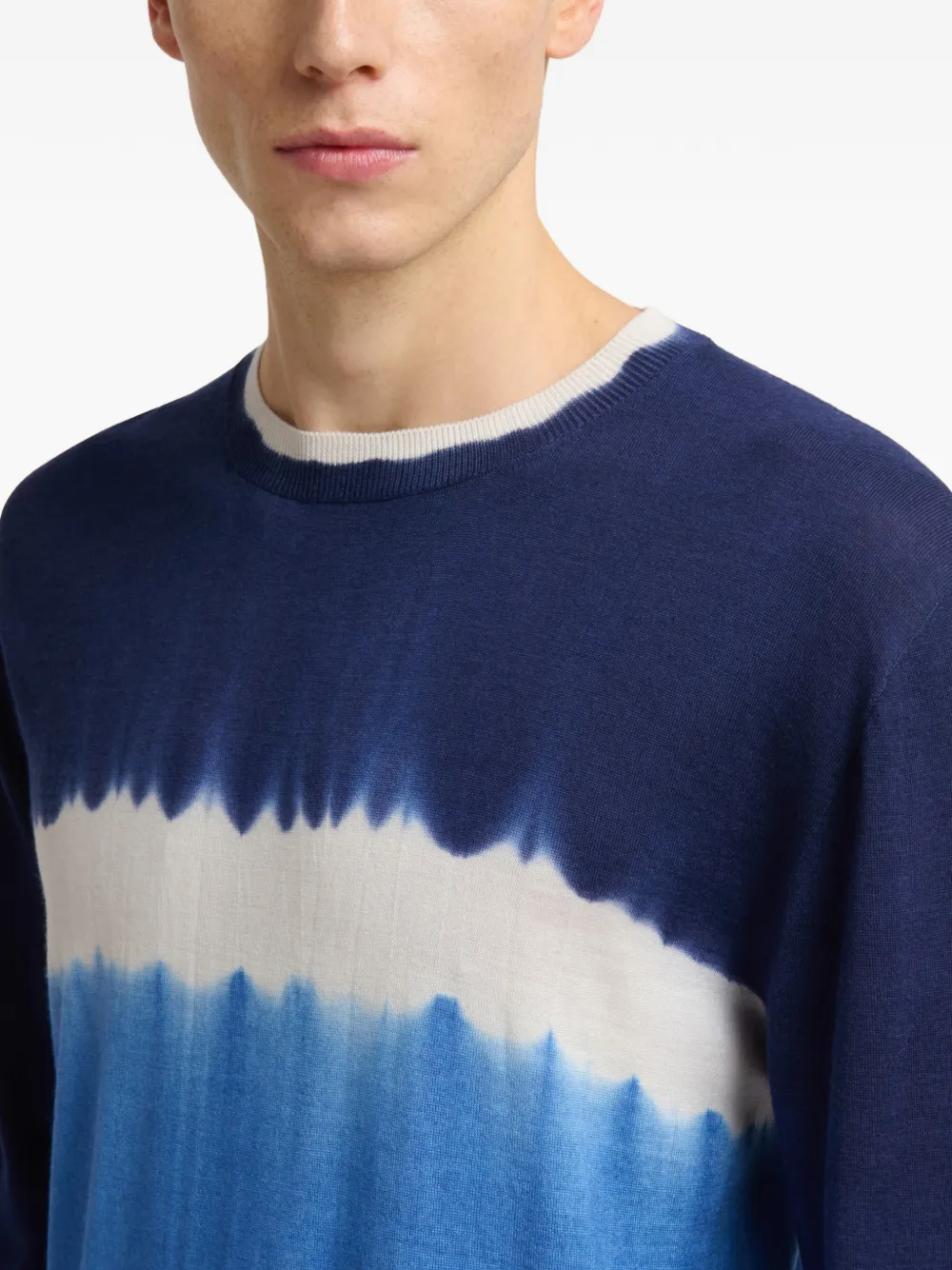 Marni Trui met ronde hals en tie-dye effect Blauw