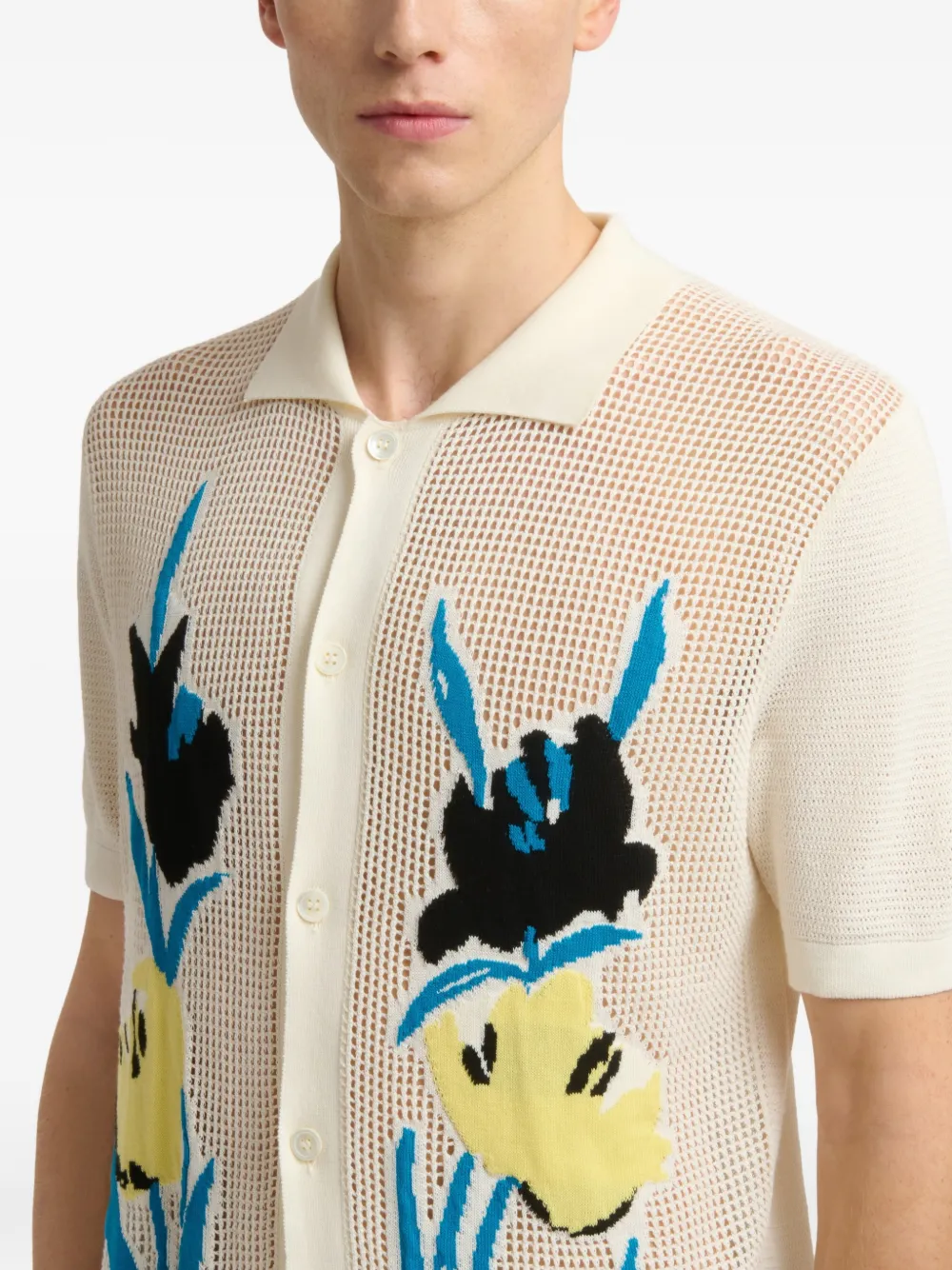 Marni Katoenen vest met bloemen Wit
