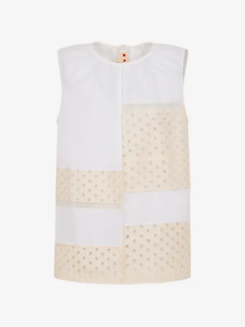 Marni broderie anglaise sleeveless blouse