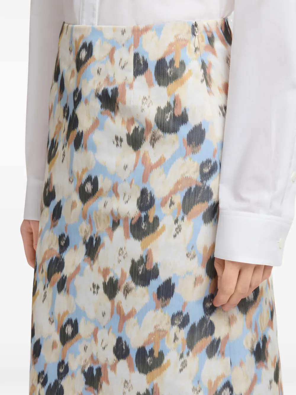 Marni Duchesse rok met Secret Bouquet-print Wit