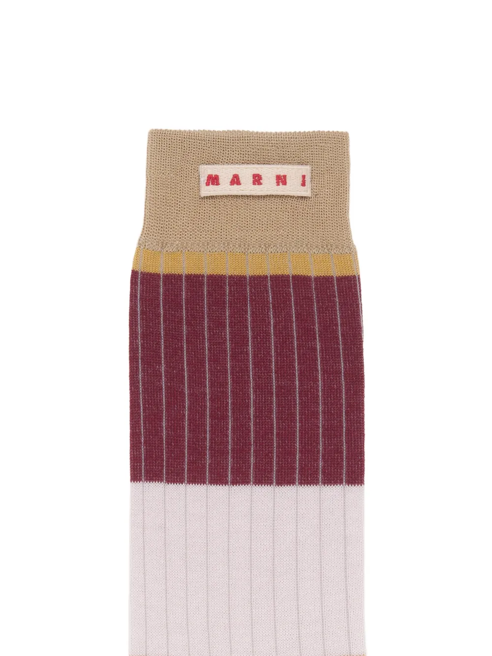 Marni Katoenen sokken met logo-label Paars