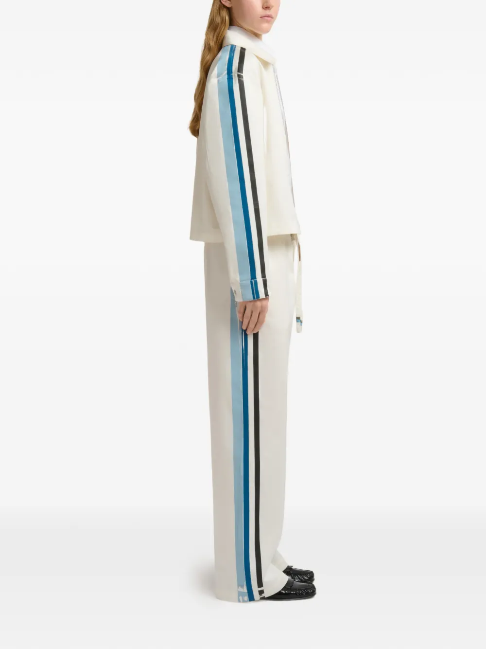 Marni Gabardine trainingsbroek met strepen Beige