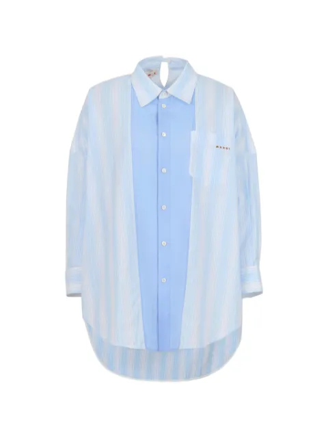Marni striped panel shirt