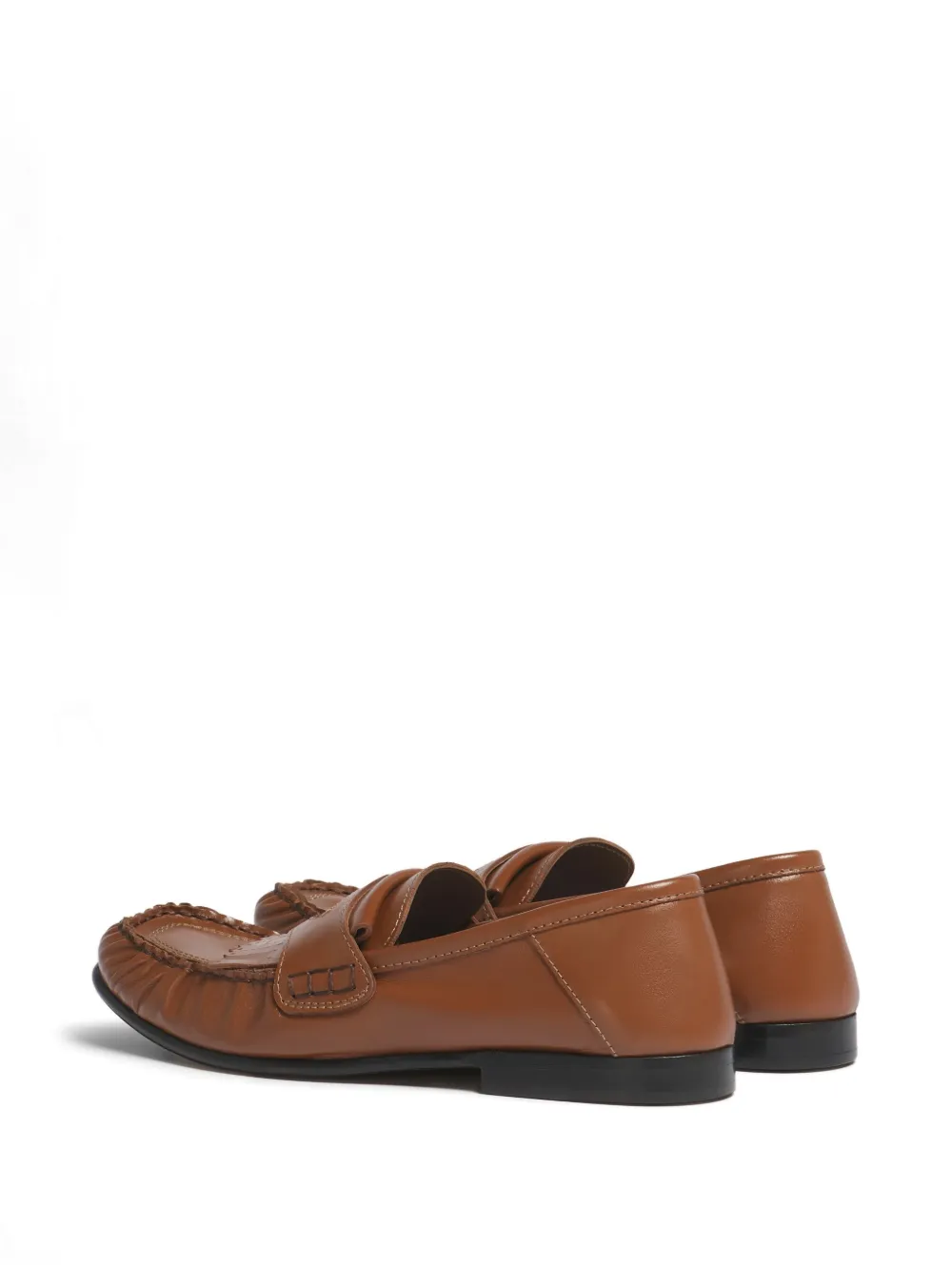 Marni Loafers met logo en franje Bruin