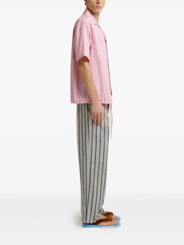 Marni ストライプ パンツ | ブルー | FARFETCH JP