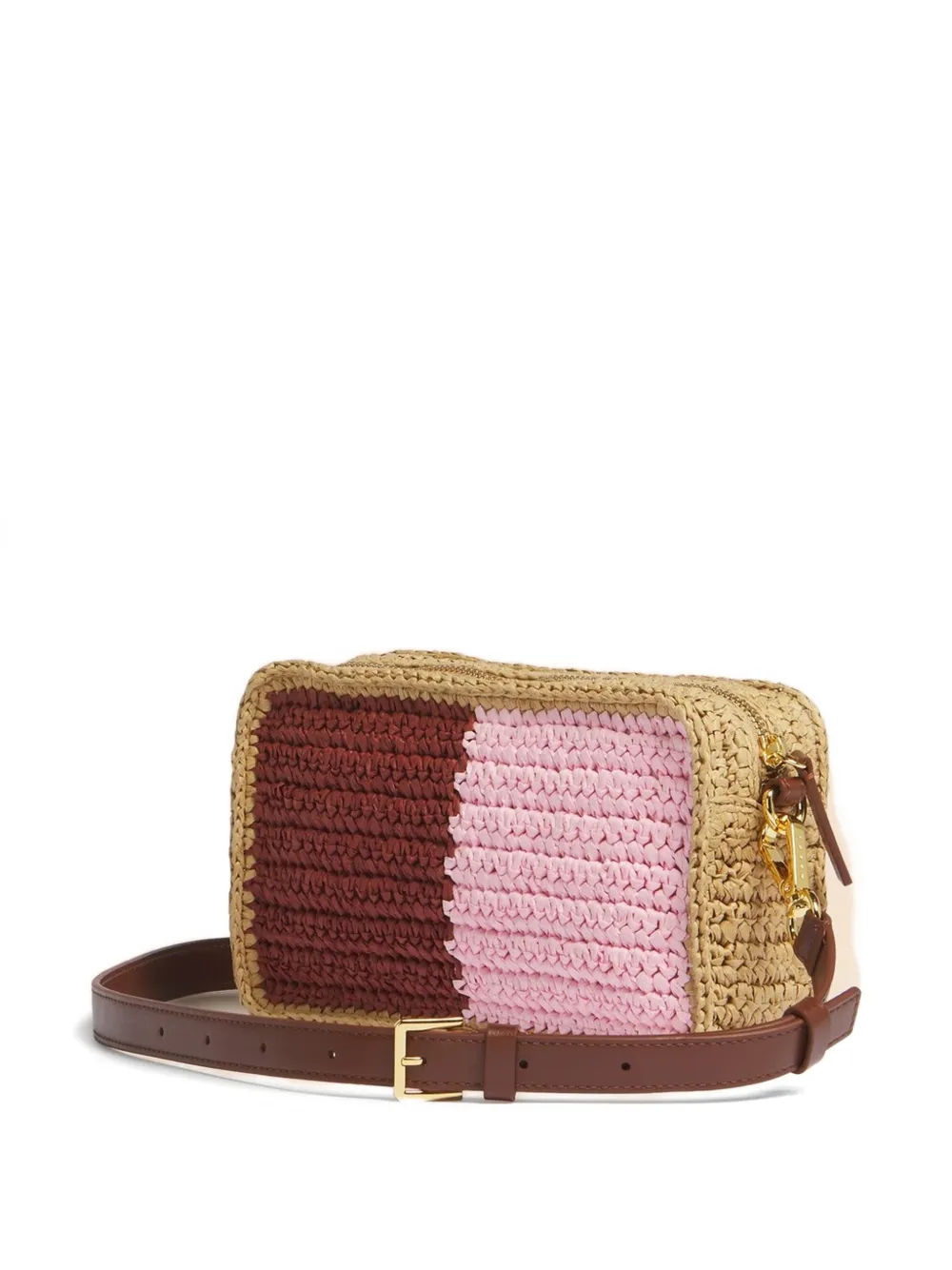 Marni Seaside raffia cameratas Bruin