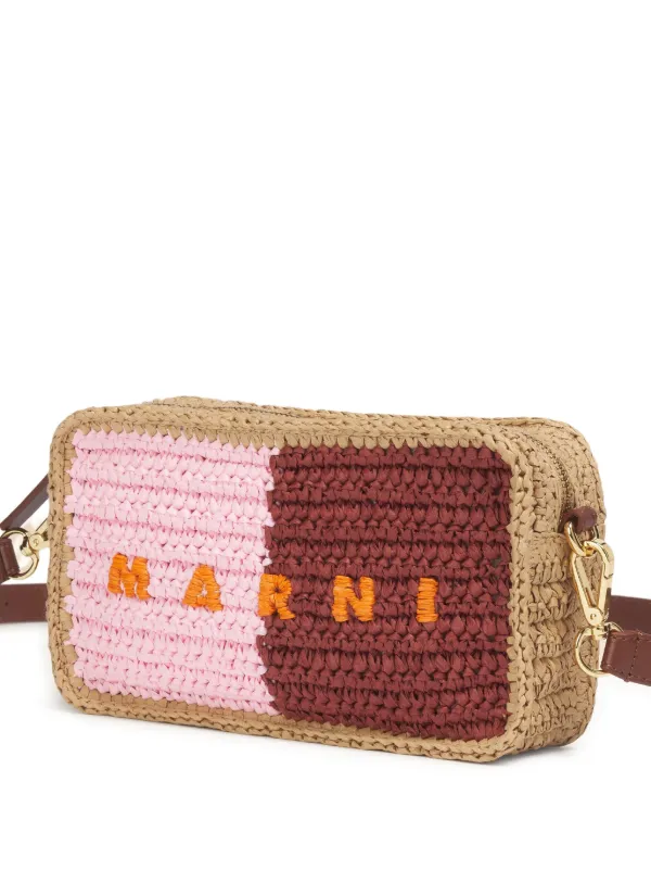 Marni ウーブン ショルダーバッグ | ブラウン | FARFETCH JP