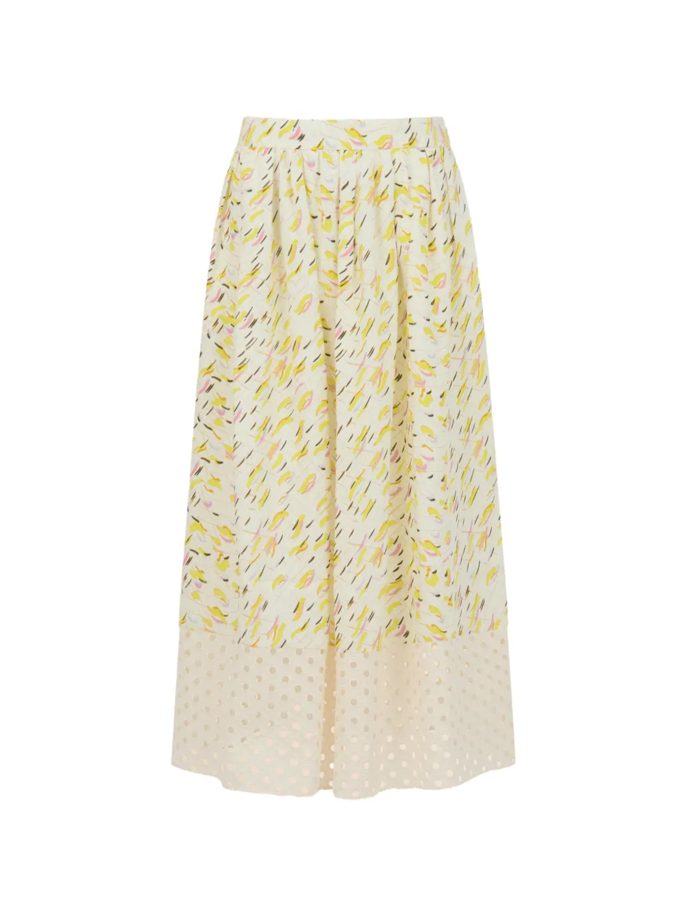 Marni Brushstroke abstract print skirt - Bianco