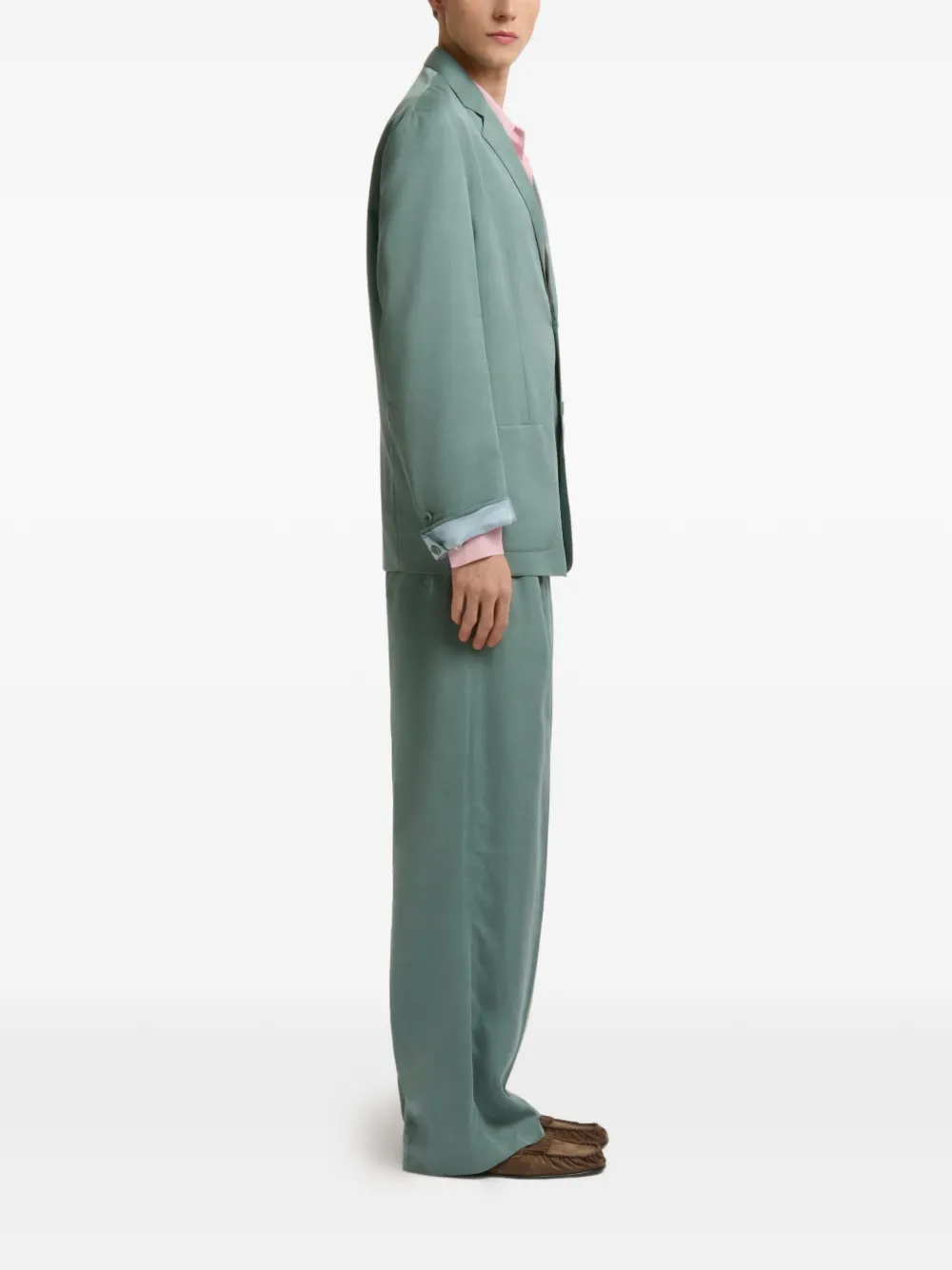  Marni Two-button Patch-pocket Blazer - Green 
