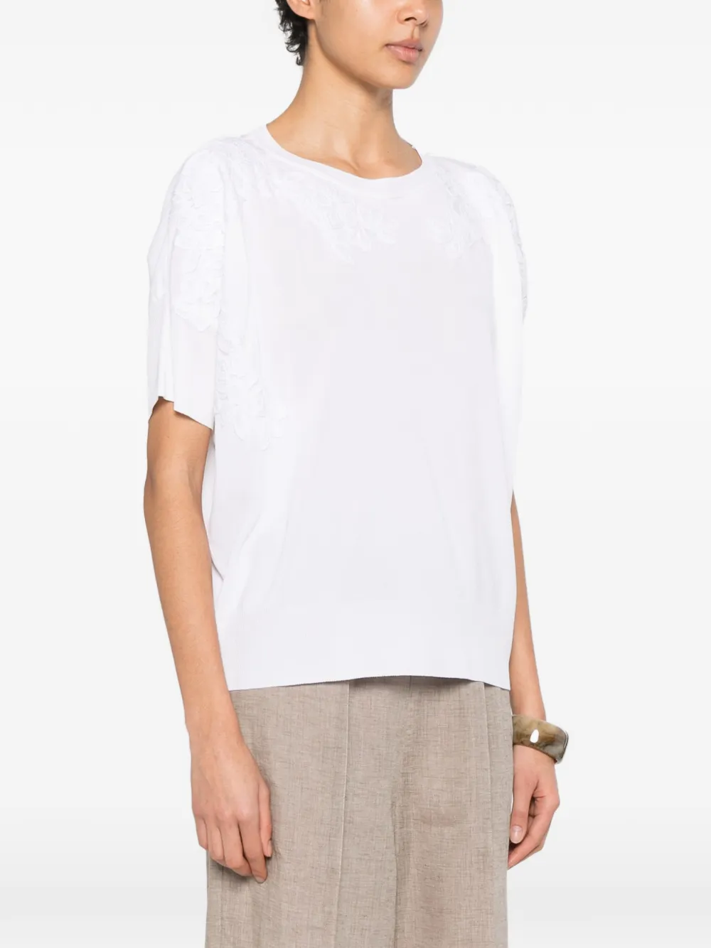 Lace Short-Sleeve T-Shirt