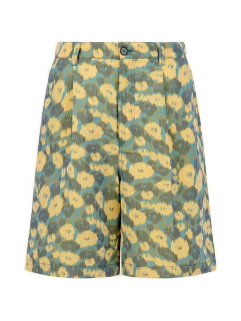 Marni plisserede shorts med blomstertryk