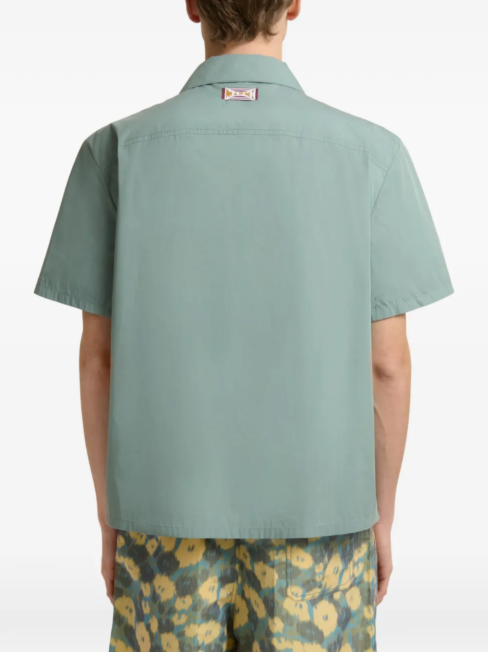 Marni Overhemd van katoenblend met broderie anglaise Groen