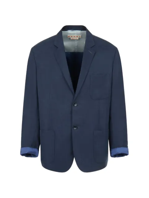Marni patch pocket two-button blazer