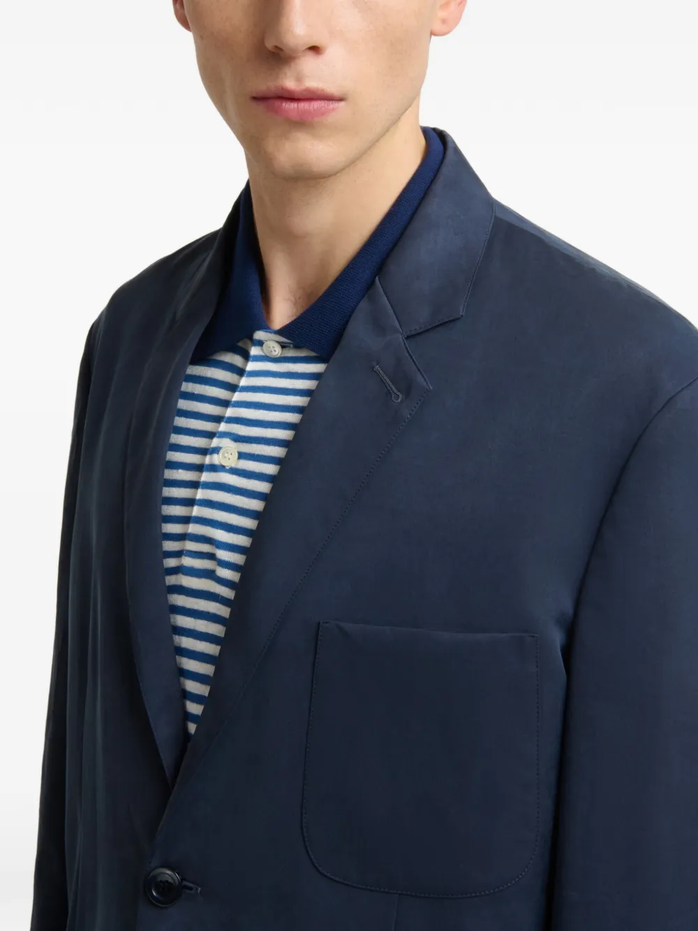 Marni Blazer met opgestikte zak en twee knopen Blauw