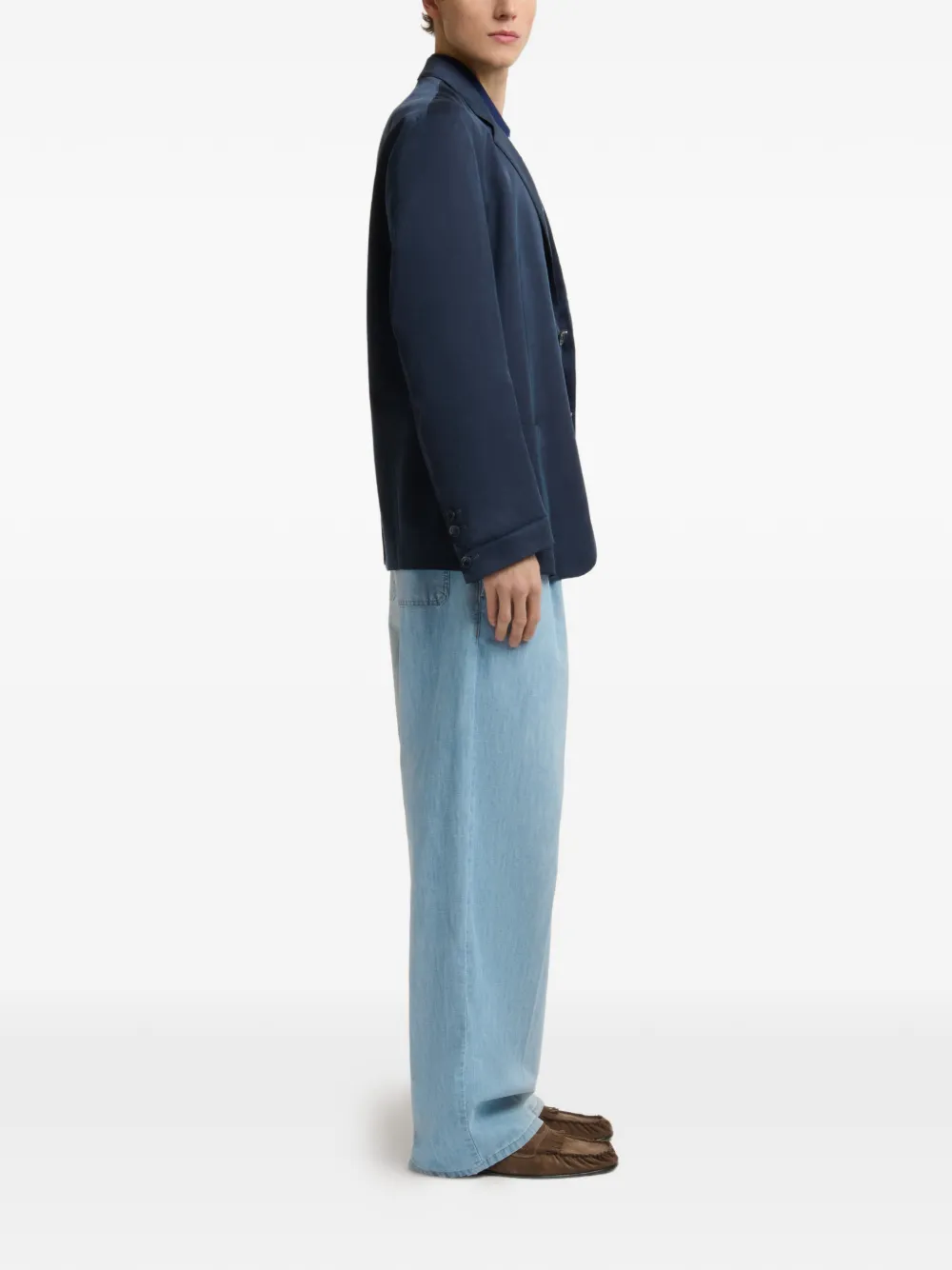  Marni Patch Pocket Two-button Blazer - Blue 