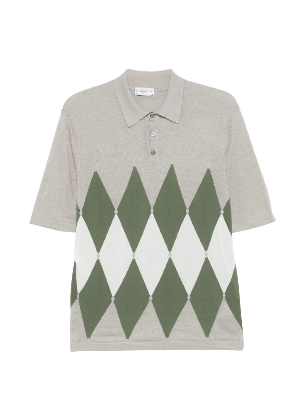 Ballantyne argyle-pattern polo shirt - Toni neutri