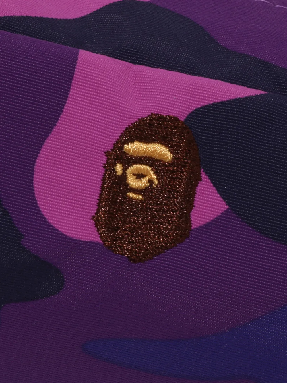  A Bathing Ape® Camouflage Embroidered Messenger Bag - Purple 