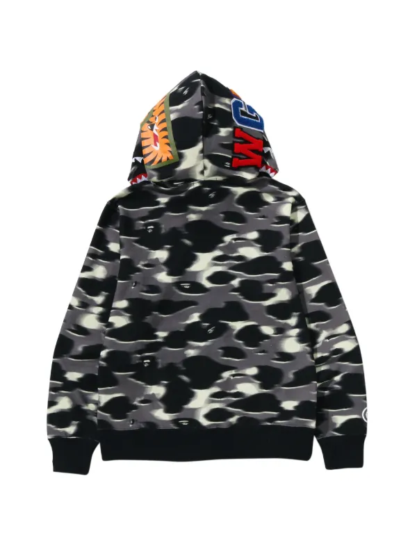 A BATHING APE® ジップアップ パーカー | ブラック | FARFETCH JP