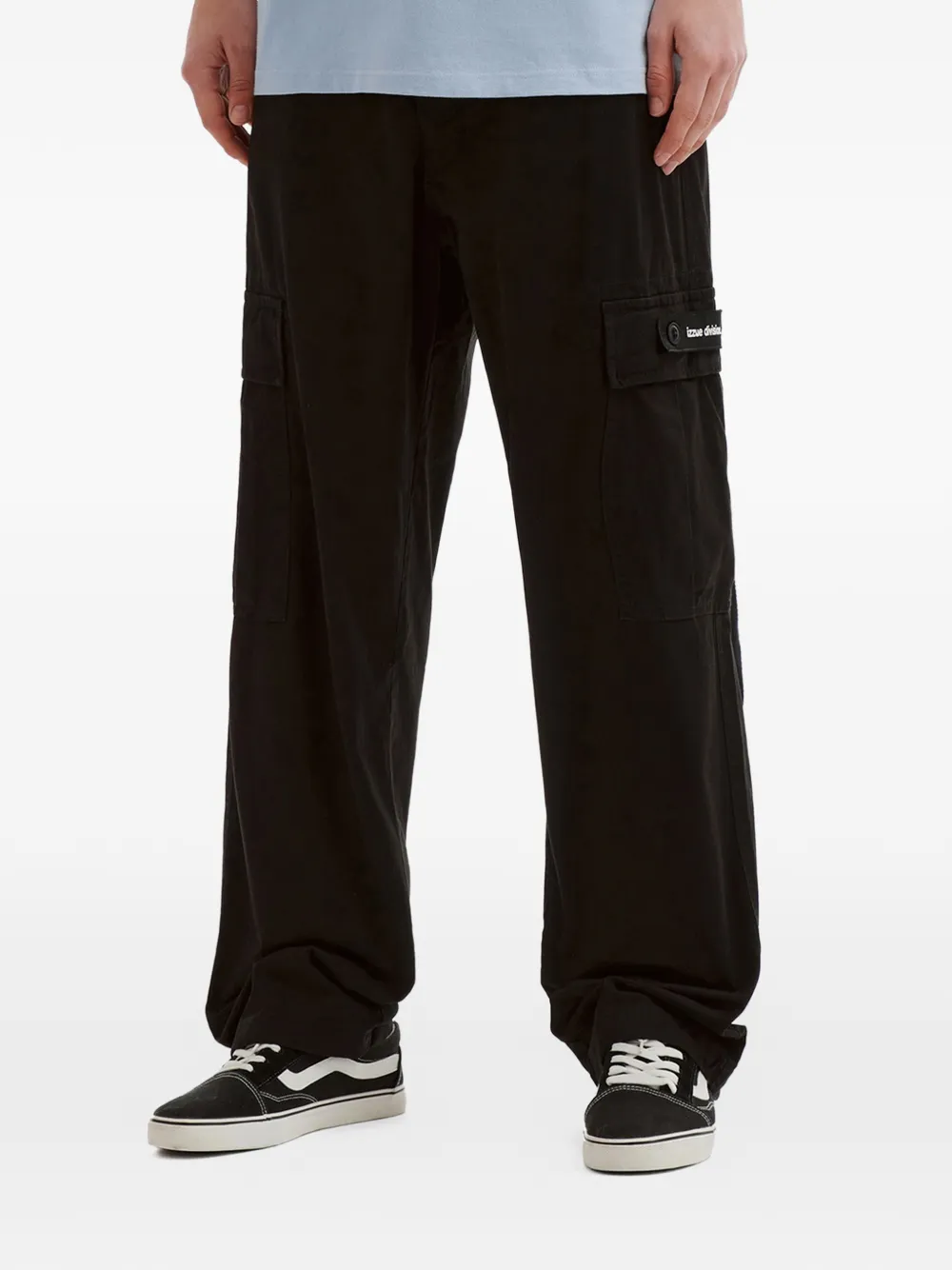 izzue Broek met logopatch Zwart