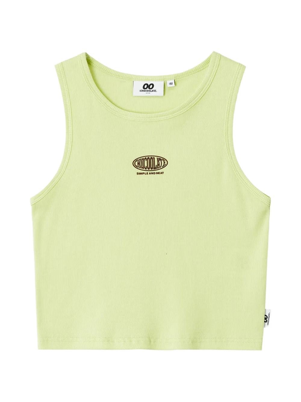 CHOCOOLATE ribbed logo tank top - Grün