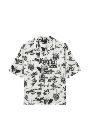 Sacai race-car tropical-print Shirt | White | FARFETCH