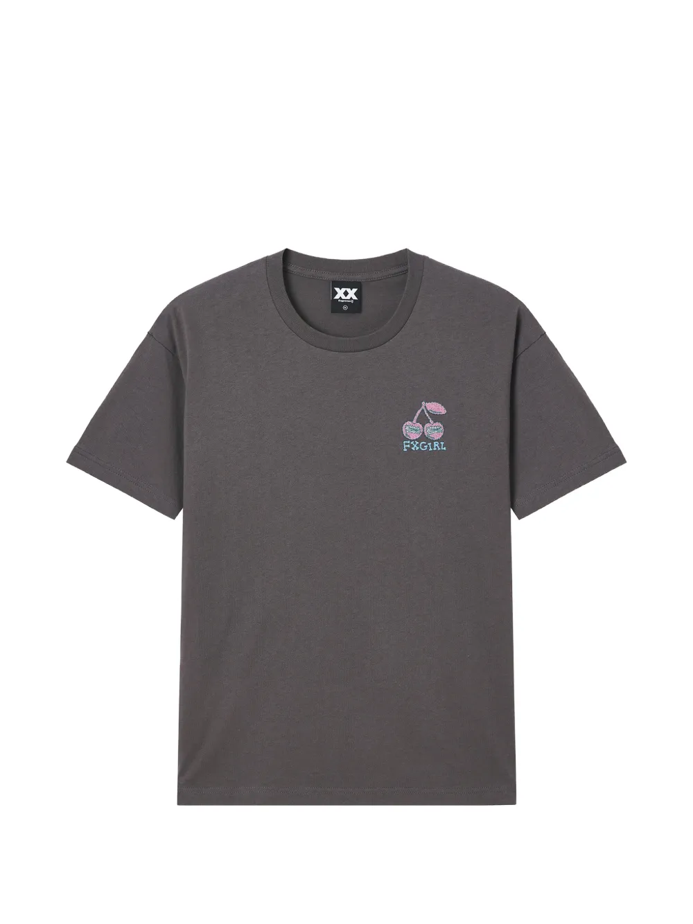 FINGERCROXX cherry-print T-shirt - Grigio