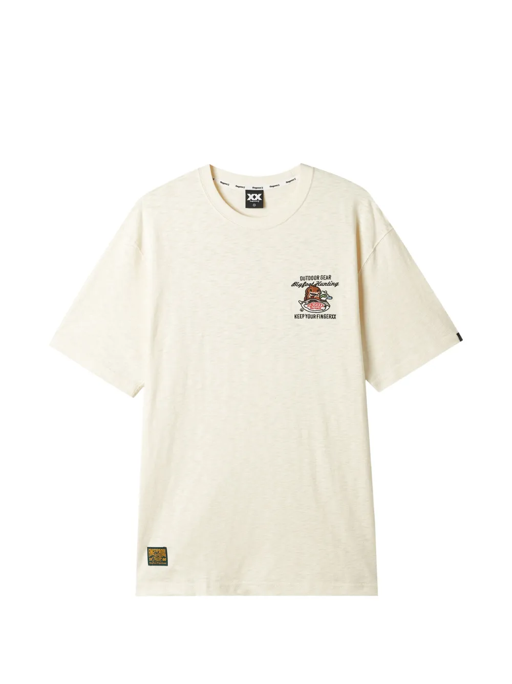 FINGERCROXX embroidery T-shirt - Nude