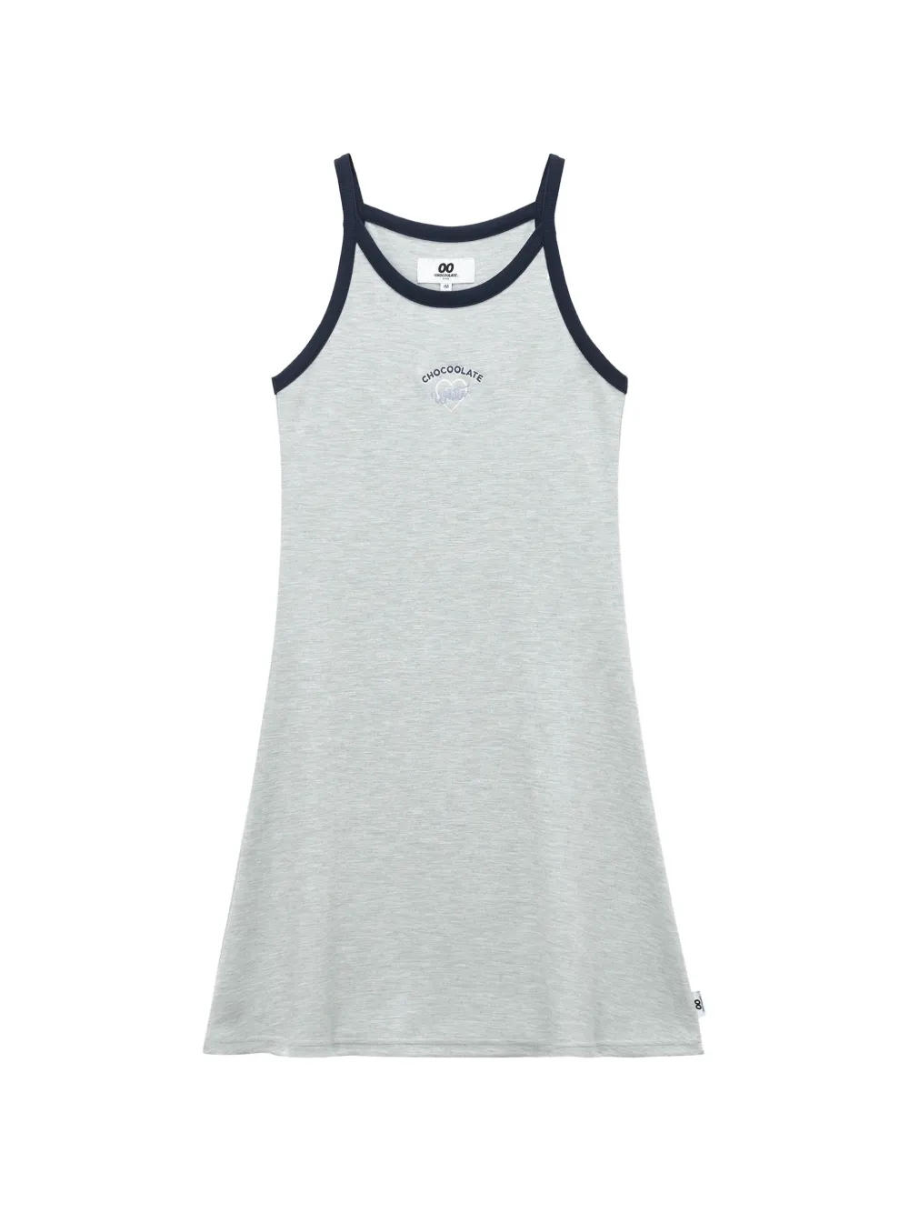 CHOCOOLATE logo-embroidered mini dress - Grigio
